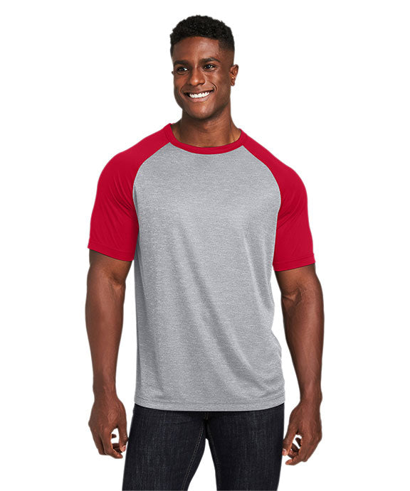 variant:Athletic Heather/Sport Red