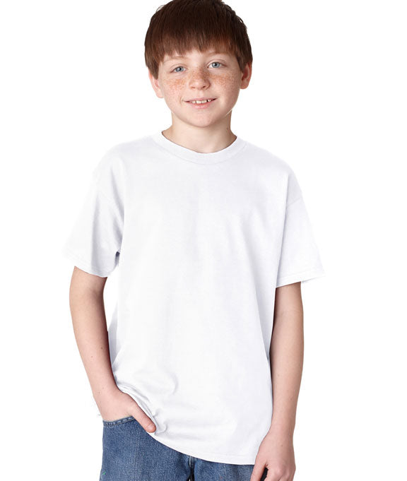 blandt Hylde fire Children's Plain Shirts in Bulk | Hanes 5480 100% Cotton Short Sleeve —  JonesTshirts