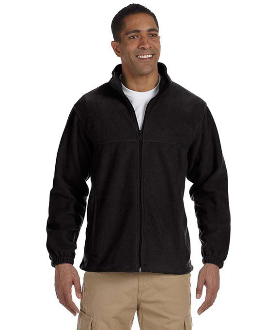 Fleece Jacket with Zipper Harriton M990 Mens Elastic Cuffs in Bulk JonesTshirts