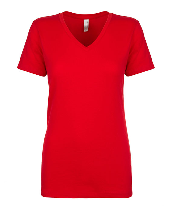 Red v neck t top shirt