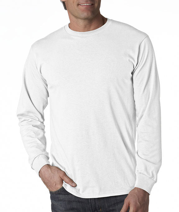 Cotton Long Sleeve Shirts | Fruit of the Loom 4930 Adult | Buy in Bulk —  JonesTshirts